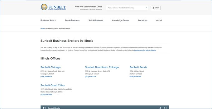 sunbelt best business brokers in Illinois